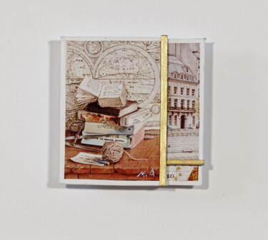 Painting titled "Miniature Hommage à…" by Marcel Duruflé, Original Artwork, Digital Print Mounted on Wood Panel