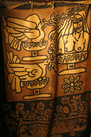 Tenture Art textile intitulée "Tenture" par Marcel Mariono, Œuvre d'art originale, Tissu