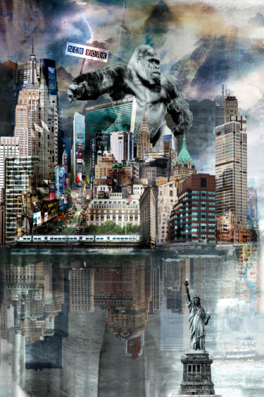 Fotografie mit dem Titel "New York Kong" von Marcel Nakache, Original-Kunstwerk, Manipulierte Fotografie