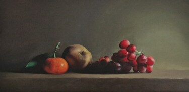 Schilderij getiteld "fruit in zijn licht" door Marcel Ruben, Origineel Kunstwerk, pigmenten