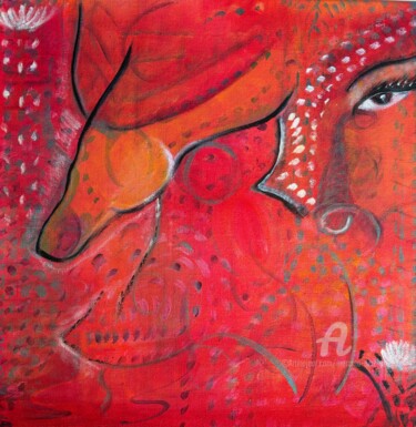 Pintura intitulada "Cuando el corazon s…" por Marcela Diaz (Prema), Obras de arte originais, Acrílico
