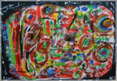 Painting titled "palavras-escondidas…" by Marcela Santos, Original Artwork, Acrylic