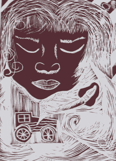 Arte digital titulada "Una vista a Yael" por Marcela Reyes, Obra de arte original