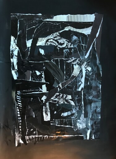 Collages getiteld "noir" door Atelier Marcele, Origineel Kunstwerk, Collages