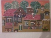 Painting titled "Maison Nissard" by Marceline Odet, Original Artwork