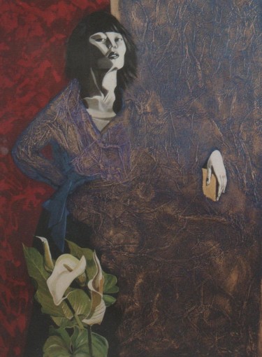 Peinture intitulée "la belle Kim" par Marceline Robert, Œuvre d'art originale, Acrylique