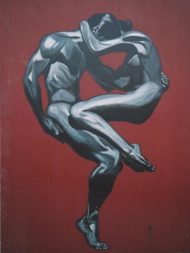 Peinture intitulée "daphnis et chloé" par Marceline Robert, Œuvre d'art originale, Acrylique