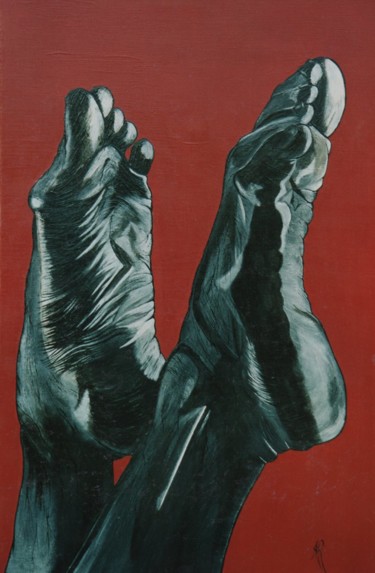 Peinture intitulée "pointes de danseur" par Marceline Robert, Œuvre d'art originale, Acrylique