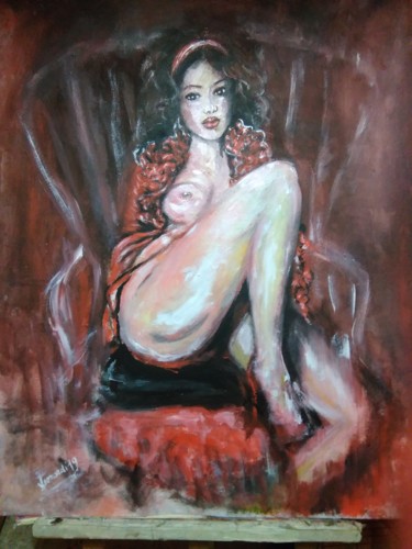 Painting titled "Shirley" by Marcella Leonardi, Original Artwork, Acrylic
