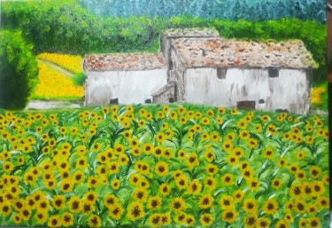 Картина под названием "Toscana...il mio vi…" - Marcella Molea, Подлинное произведение искусства, Масло