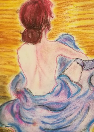 Painting titled "LA TOILETTE" by Marcella Molea, Original Artwork, Pastel