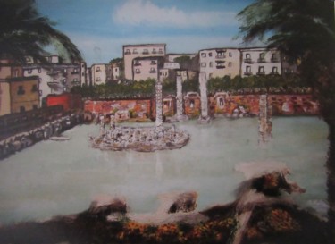 Pintura intitulada "TEMPIO DI SERAPIDE" por Marcella Molea, Obras de arte originais, Óleo