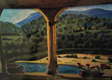 Pittura intitolato "DA UNA FINESTRA" da Marcella Molea, Opera d'arte originale, Olio
