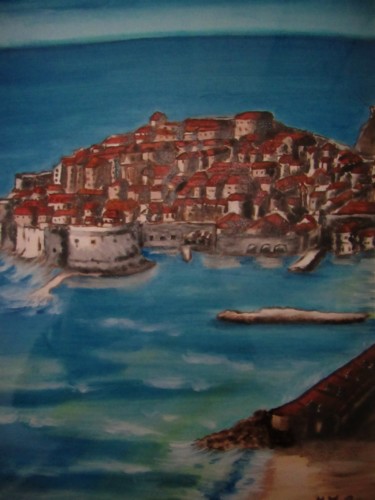 Painting titled "DUBROVNIK" by Marcella Molea, Original Artwork, Oil