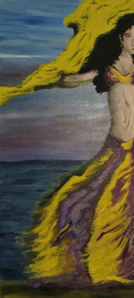 Pittura intitolato "ODALISCA...parziale…" da Marcella Molea, Opera d'arte originale, Olio