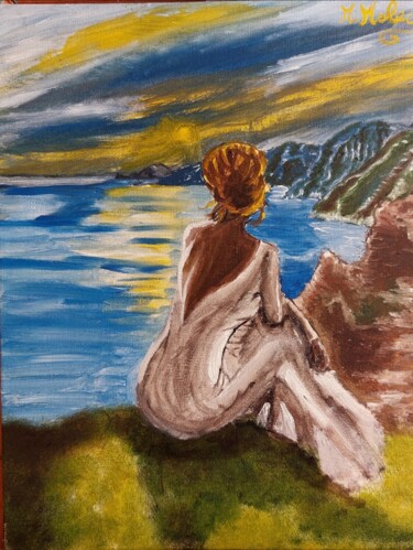 Pittura intitolato "Dinanzi al sentiero…" da Marcella Molea, Opera d'arte originale, Olio