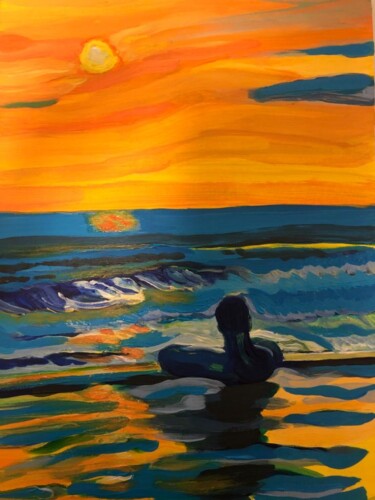 Ζωγραφική με τίτλο "Sunset in Bali" από Marcello Cultrera, Αυθεντικά έργα τέχνης, Ακρυλικό