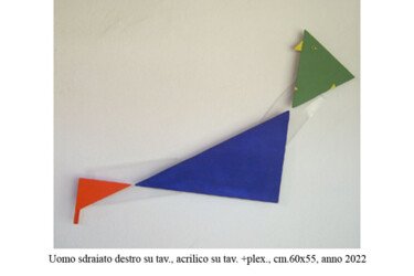 Картина под названием "Uomo sdraiato destr…" - Marcello Aprea, Подлинное произведение искусства, Акрил