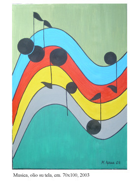 Painting titled "MUSICA" by Marcello Aprea, Original Artwork