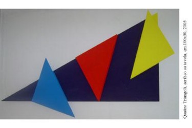 Painting titled "Quattro Triangoli" by Marcello Aprea, Original Artwork, Acrylic