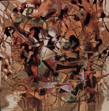 Disegno intitolato "Médiation entre hum…" da Marcelo Bottaro, Opera d'arte originale, pigmenti