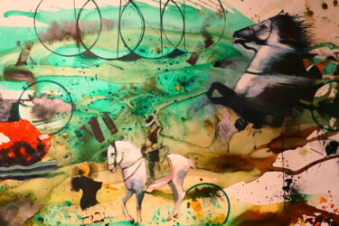 Pittura intitolato "Ibérica transcontin…" da Marcelo Bottaro, Opera d'arte originale, pigmenti