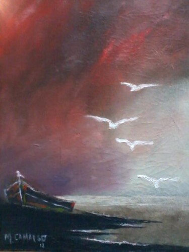 Painting titled "Enseada" by Marcelo Camargo, Original Artwork, Oil