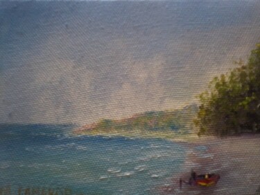 Painting titled "Praia" by Marcelo Camargo, Original Artwork