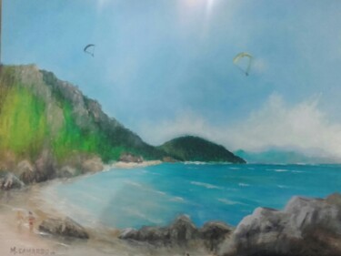 Painting titled "Praia" by Marcelo Camargo, Original Artwork