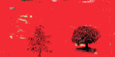 Digitale Kunst mit dem Titel "Red Forest - Future…" von Marcelo Guimarães Lima, Original-Kunstwerk, Digitale Malerei