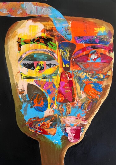 Schilderij getiteld "The Overthinker" door Marcelo Pedrozo, Origineel Kunstwerk, Acryl