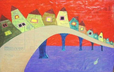 Peinture intitulée "Pont ile de Ré 2" par Marc Hatot, Œuvre d'art originale
