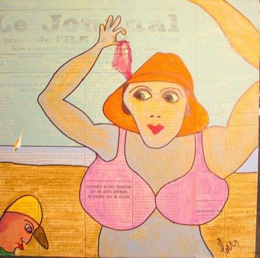 Peinture intitulée "demoiselle15" par Marc Hatot, Œuvre d'art originale, Acrylique