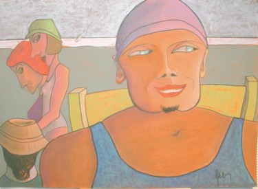 Peinture intitulée "pastel 18" par Marc Hatot, Œuvre d'art originale