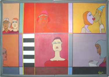 Peinture intitulée "Huile 1" par Marc Hatot, Œuvre d'art originale, Acrylique