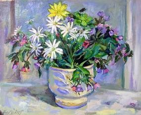 Painting titled "SPRING FLOWERS 2" by Marchell Yameliev, Original Artwork