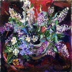 Painting titled "Still - life" by Marchell Yameliev, Original Artwork