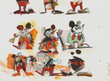 Peinture intitulée "Mickeys 17" par Marc Hernandez, Œuvre d'art originale
