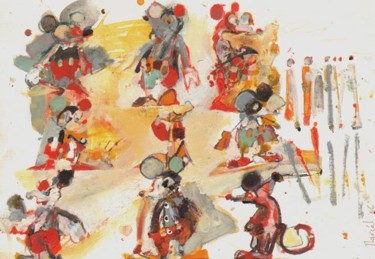 Peinture intitulée "Mickeys 18" par Marc Hernandez, Œuvre d'art originale, Huile