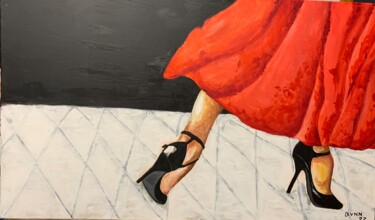 Painting titled "A arte do Tango" by Marcia Bunn, Original Artwork, Acrylic