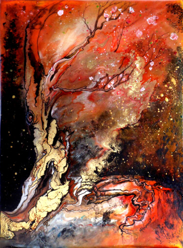Painting titled "Spring Equinox Mono…" by Marcia G Connell, Original Artwork, Ink