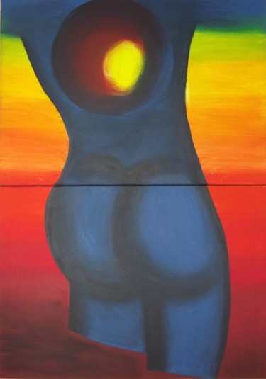 Pintura intitulada "mulher-brasileira1.…" por Márcia Terezinha Reis, Obras de arte originais, Acrílico