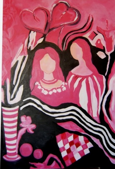 Pintura intitulada "Pintura abstrata e…" por Marcília Mourão, Obras de arte originais, Óleo