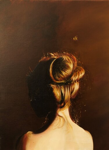 Painting titled "Queen" by Marcin Grzelczak, Original Artwork, Oil