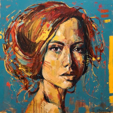 Painting titled "Portrait XXXV" by Marcin Mikołajczak, Original Artwork, Oil