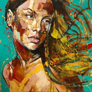 Painting titled "Summer wind" by Marcin Mikołajczak, Original Artwork, Oil