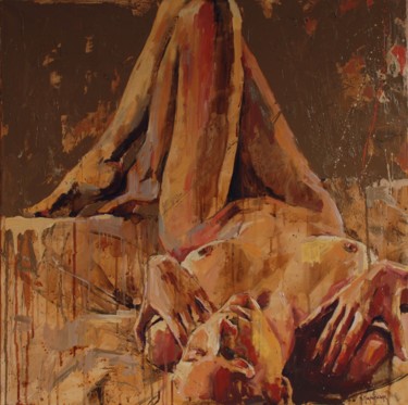 Painting titled "LONGING" by Marcin Mikołajczak, Original Artwork, Oil