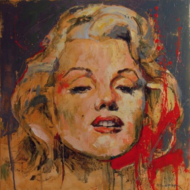 Malarstwo zatytułowany „'MARILYN MONROE'” autorstwa Marcin Mikołajczak, Oryginalna praca, Olej