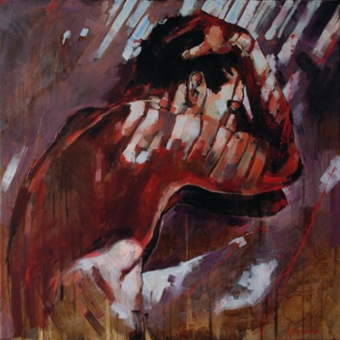 Картина под названием "In the shade" - Marcin Mikołajczak, Подлинное произведение искусства, Масло