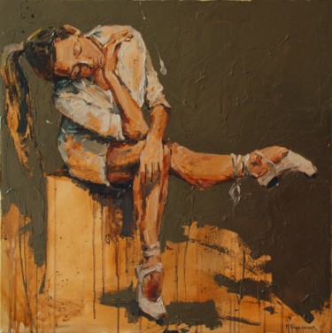 Painting titled "Ballerina" by Marcin Mikołajczak, Original Artwork
